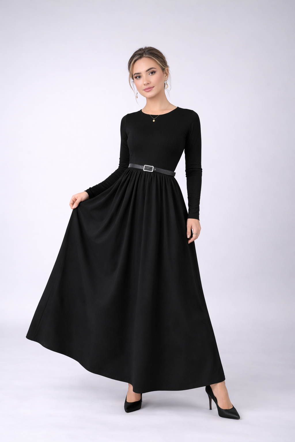 Elara Kleid mit Gürtel